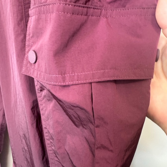 PINK Victoria's Secret Satin Parachute Cargo Pants Burgundy - Picture 13 of 15